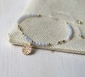 Bransoletka - Minimala z chalcedonu i labradorytu