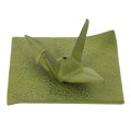 Orizuru żuraw origami podstawka pod kadzidełko iwachu zielona.jpg