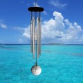 Dzwonek Wietrzny Cristal Meditation -  40 cm, srebrny