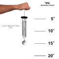 Dzwonek Wietrzny Cristal Meditation -  40 cm, srebrny