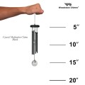 Dzwonek Wietrzny Cristal Meditation -  40 cm, czarny