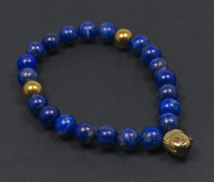 Mala z Buddą -  lapis lazuli i hematyt  - 21