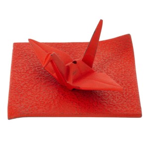 Podstawka na kadzidełka Onizuru, Żuraw Origami - czerwona