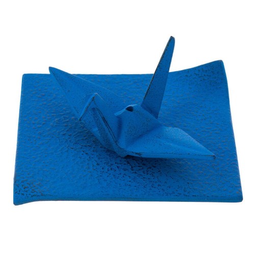 Orizuru żuraw origami podstawka pod kadzidełko iwachu niebieska.jpg